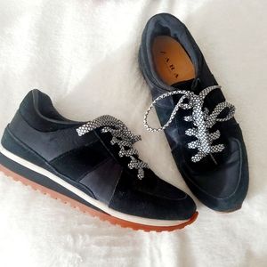 SALE Zara trafaluc black contrasting trainers sneakers sz 39 US 8 8.5 EUC shoes